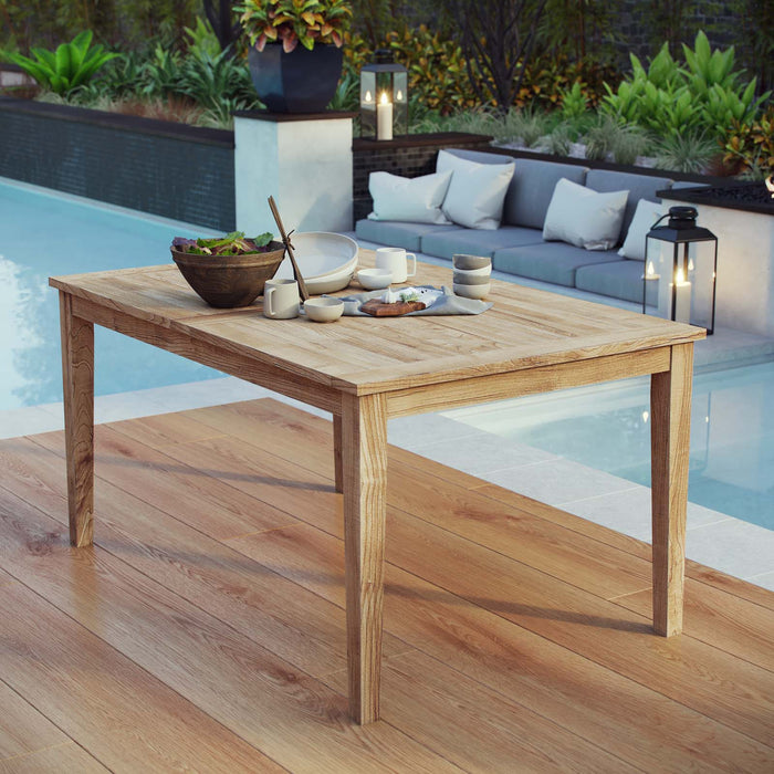 Marina 60" Outdoor Patio Teak Dining Table - Modway \outdoor\dining tables