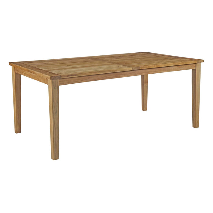 Marina 72" Outdoor Patio Teak Dining Table - alternate angle view