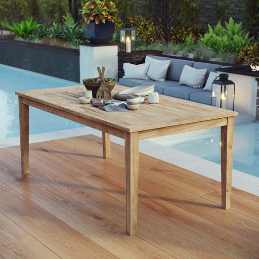 Marina 72" Outdoor Patio Teak Dining Table - Modway \outdoor\dining tables