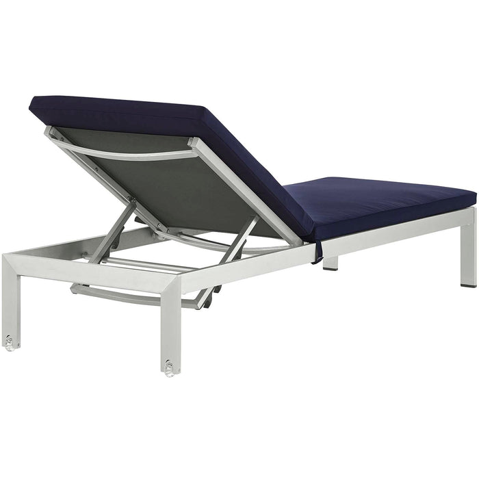 Shore 3 Piece Outdoor Patio Aluminum Chaise with Cushions - view 7
