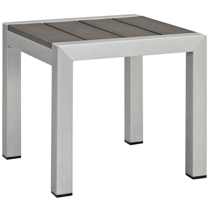 Shore 3 Piece Outdoor Patio Aluminum Chaise with Cushions - view 5