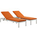 Shore 3 Piece Outdoor Patio Aluminum Chaise with Cushions - view 10