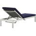 Shore Chaise with Cushions Outdoor Patio Aluminum Set of 2 - view 6