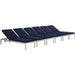 Shore Chaise with Cushions Outdoor Patio Aluminum Set of 6 by Modway - angle view