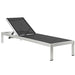 Shore Chaise with Cushions Outdoor Patio Aluminum Set of 6 by Modway - top view