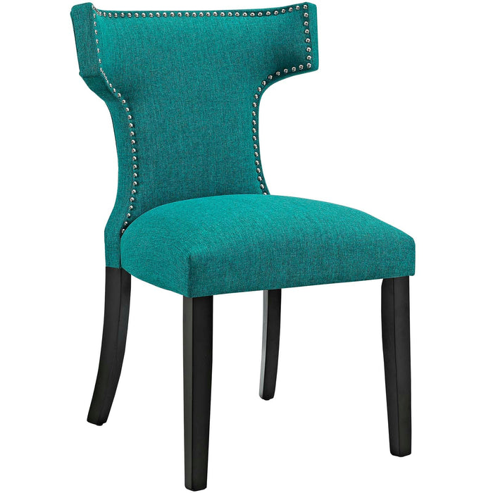 Curve Fabric Dining Side Chair Set of 2
