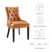 Modway Regent Dining Side Chair Vinyl Set of 2 in Black - Detail View