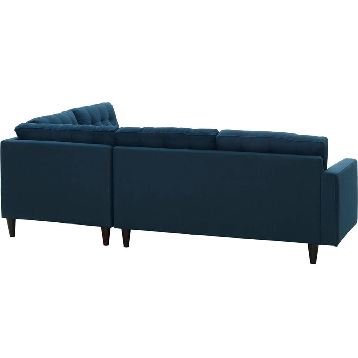 Empress 2 Piece Upholstered Fabric Right Facing Bumper Sectional - view 6
