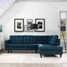 Empress 2 Piece Upholstered Fabric Right Facing Bumper Sectional - Modway \living\sectionals
