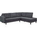 Empress 2 Piece Upholstered Fabric Right Facing Bumper Sectional - view 10