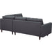Empress 2 Piece Upholstered Fabric Right Facing Bumper Sectional - view 14