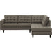 Empress 2 Piece Upholstered Fabric Right Facing Bumper Sectional - view 24