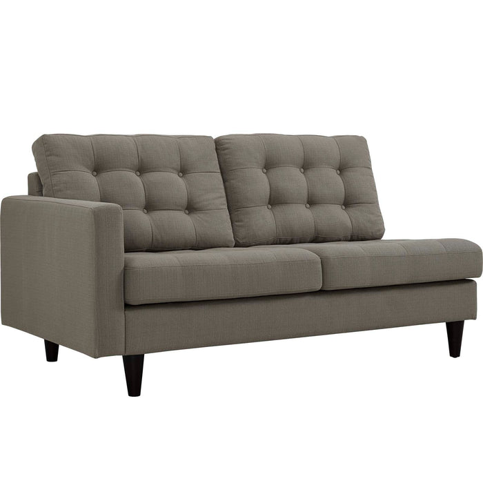 Empress 2 Piece Upholstered Fabric Right Facing Bumper Sectional - view 19