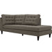 Empress 2 Piece Upholstered Fabric Right Facing Bumper Sectional - view 20