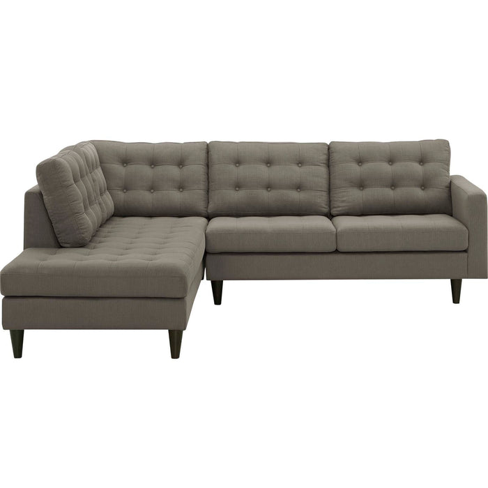 Empress Luxurious Button Tufted Upholstered Fabric Sectional Sofa Set for Elegant Living Spaces