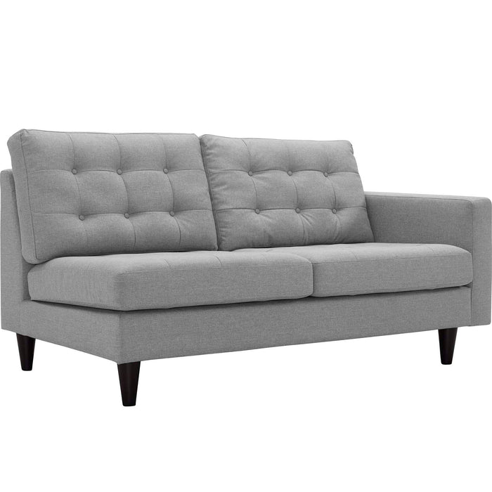 Empress Luxurious Button Tufted Upholstered Fabric Sectional Sofa Set for Elegant Living Spaces