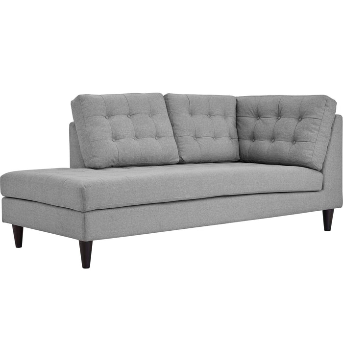Empress Luxurious Button Tufted Upholstered Fabric Sectional Sofa Set for Elegant Living Spaces