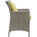 Conduit Outdoor Wicker Rattan Dining Armchair Light Gray Peridot