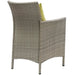 Conduit Outdoor Wicker Rattan Dining Armchair Light Gray Peridot
