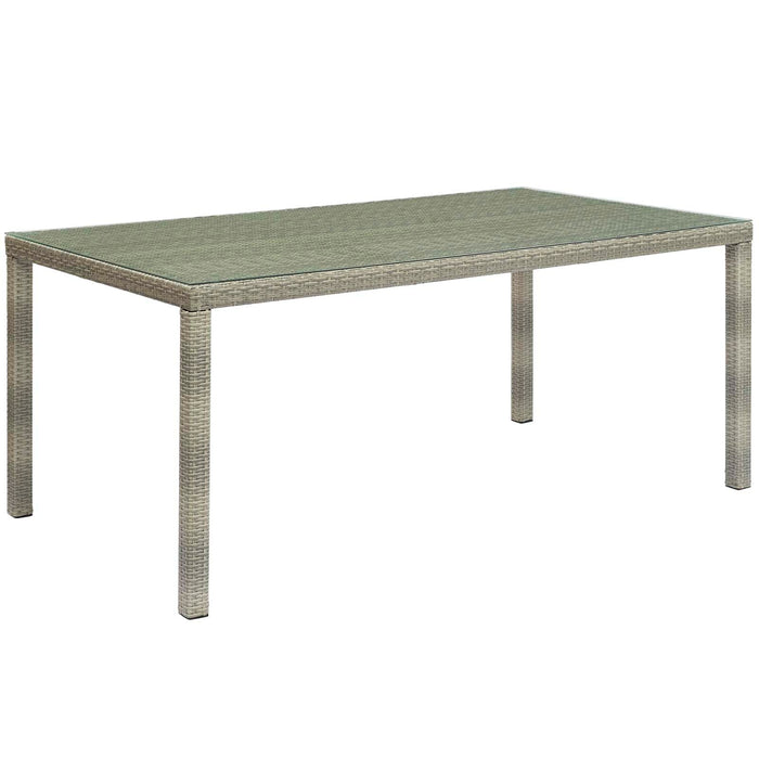 Conduit 70" Outdoor Patio Wicker Rattan Dining Table - Modway \outdoor\dining tables