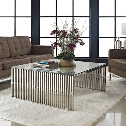 Gridiron Coffee Table Silver