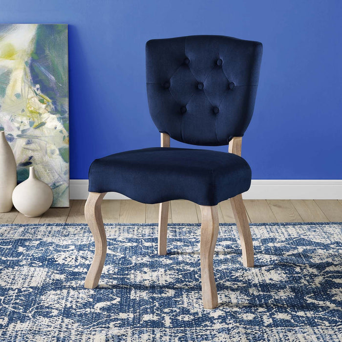 Modway Array Vintage French Performance Velvet Dining Side Chair - Product Image 9