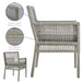 Aura Outdoor Patio Wicker Rattan Dining Armchair - in lifestyle setting