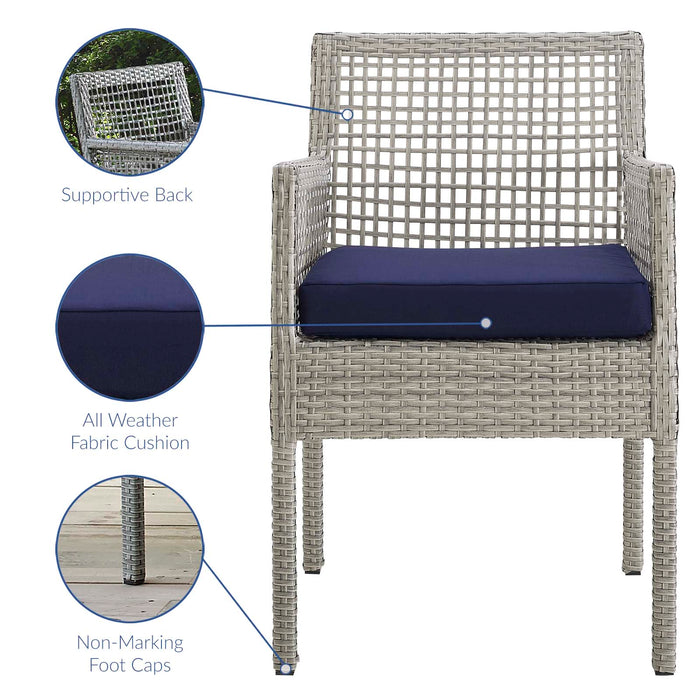 Aura Outdoor Patio Wicker Rattan Dining Armchair - view 12