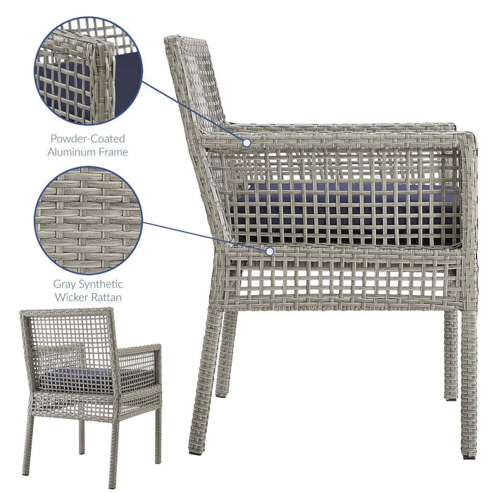 Aura Outdoor Patio Wicker Rattan Dining Armchair - view 11