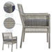 Aura Outdoor Patio Wicker Rattan Dining Armchair - view 11
