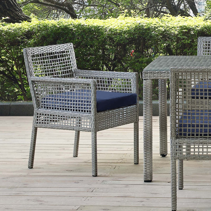 Aura Outdoor Patio Wicker Rattan Dining Armchair - view 9