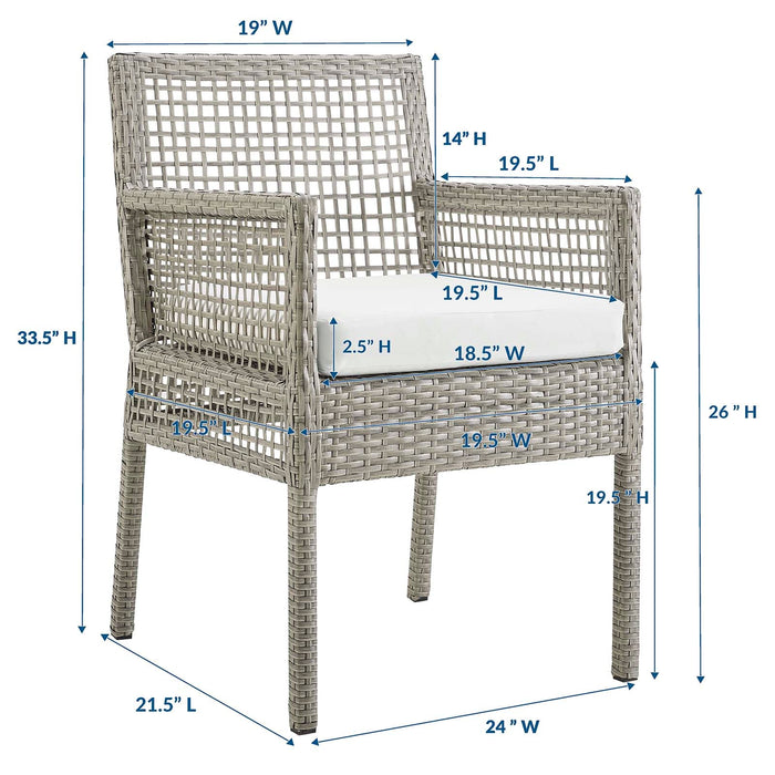 Aura Outdoor Patio Wicker Rattan Dining Armchair - view 21