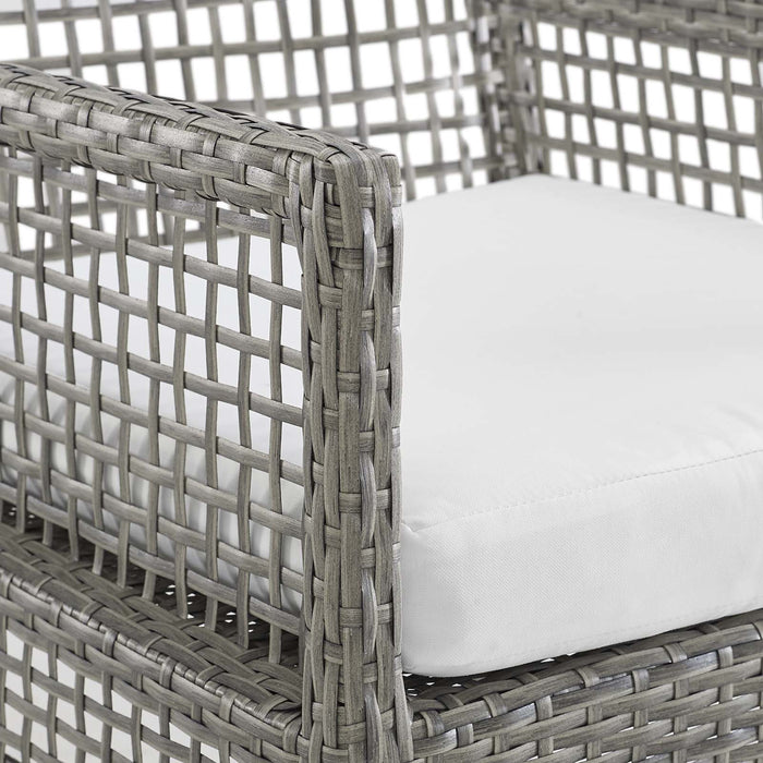 Aura Outdoor Patio Wicker Rattan Dining Armchair - view 24