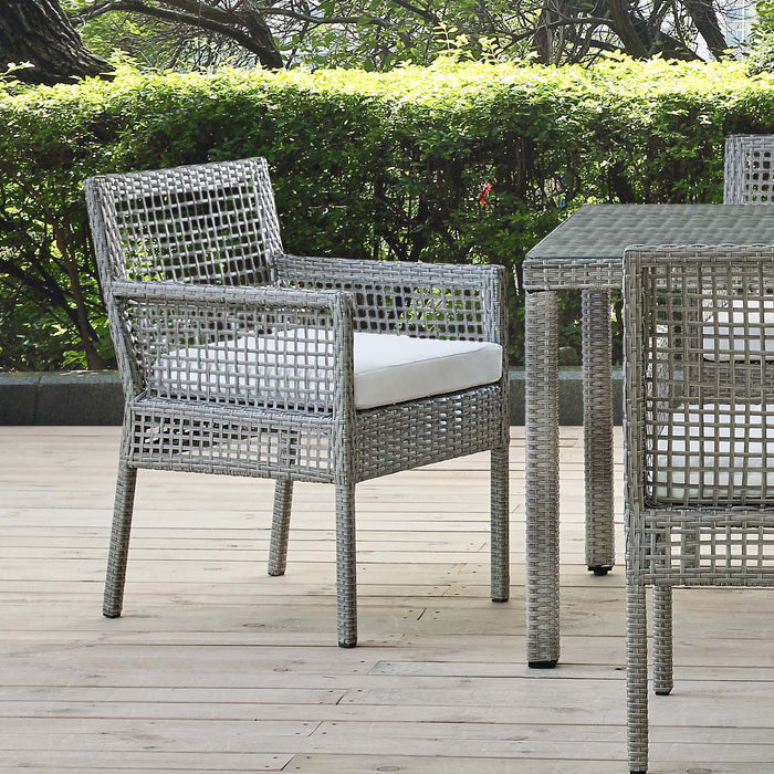 Aura Outdoor Patio Wicker Rattan Dining Armchair - view 17