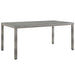 Aura 68" Outdoor Patio Wicker Rattan Dining Table - Modway \outdoor\dining tables