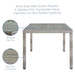 Aura 68" Outdoor Patio Wicker Rattan Dining Table - alternate angle view