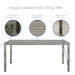 Aura 68" Outdoor Patio Wicker Rattan Dining Table - detail close-up