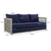 Aura Outdoor Patio Wicker Rattan Sofa - view 12