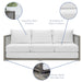 Aura Outdoor Patio Wicker Rattan Sofa - view 20