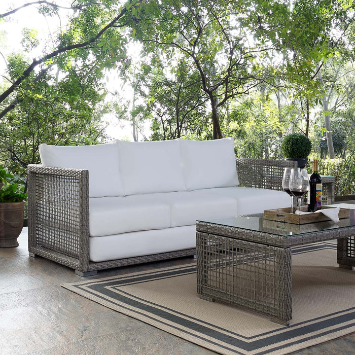 Aura Outdoor Patio Wicker Rattan Sofa - view 22