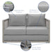 Aura Outdoor Patio Wicker Rattan Loveseat - detail close-up