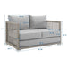 Aura Outdoor Patio Wicker Rattan Loveseat - in lifestyle setting