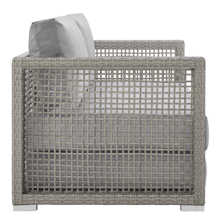 Aura Outdoor Patio Wicker Rattan Loveseat - view 6