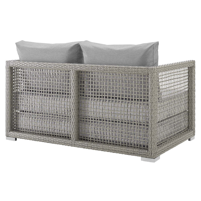 Aura Outdoor Patio Wicker Rattan Loveseat - view 7