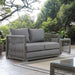 Aura Outdoor Patio Wicker Rattan Loveseat - view 5