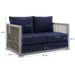 Aura Outdoor Patio Wicker Rattan Loveseat - view 12