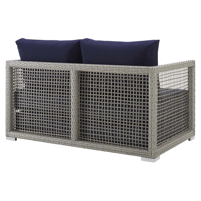 Aura Outdoor Patio Wicker Rattan Loveseat - view 15