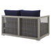 Aura Outdoor Patio Wicker Rattan Loveseat - view 15