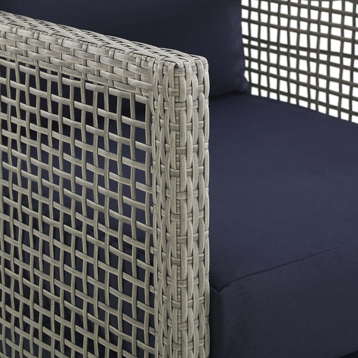Aura Outdoor Patio Wicker Rattan Loveseat - view 16