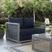 Aura Outdoor Patio Wicker Rattan Loveseat - view 13